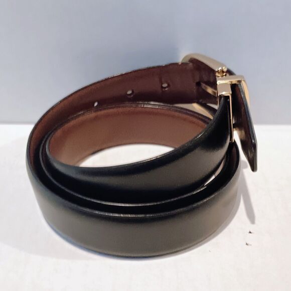 Tommy Hilfiger Leather Reversible Belt-Size 38-Swivel Buckle-Black-Brown-Classic - Picture 5 of 9